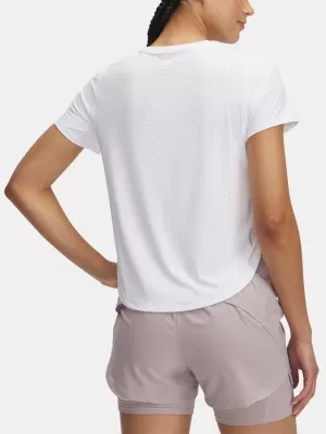 Tricou pentru femei UNDER ARMOUR LAUNCH ELITE SHORTSLEEVE 1389564-100 ALB