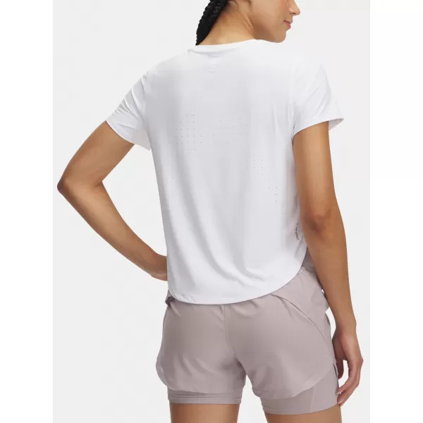  Tricou pentru femei UNDER ARMOUR LAUNCH ELITE SHORTSLEEVE 1389564-100 ALB 