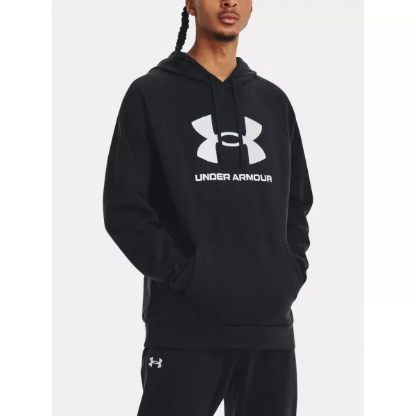  Hanorac pentru bărbați UNDER ARMOUR RIVAL FLEECE LOGO HD 1379758-001 NEGRU 