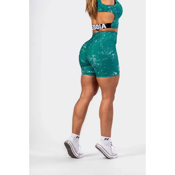  Pantaloni scurți HAMMIES 615 VERDE Nebbia cu talie înaltă de 5 inci 