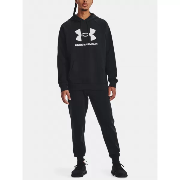  Hanorac pentru bărbați UNDER ARMOUR RIVAL FLEECE LOGO HD 1379758-001 NEGRU 