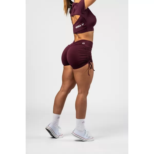  Pantaloni scurți push-up cu șireturi STRONG BEAUTY 429 DARK RED Nebbia 
