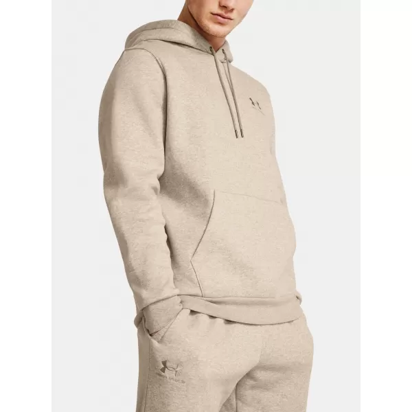  Hanorac pentru bărbați UNDER ARMOUR ESSENTIAL FLEECE HOODIE 1373880-203 MARO 