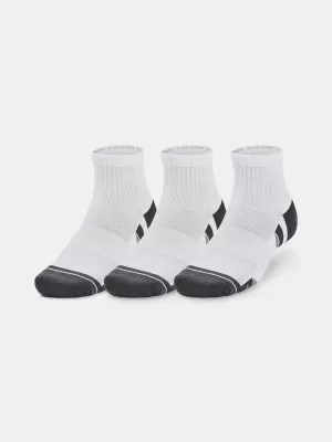 Șosete UNDER ARMOUR PERFORMANCE COTTON 3P QTR 1379528-100 ALB