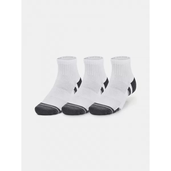  Șosete UNDER ARMOUR PERFORMANCE COTTON 3P QTR 1379528-100 ALB 
