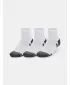 Șosete UNDER ARMOUR PERFORMANCE COTTON 3P QTR 1379528-100 ALB