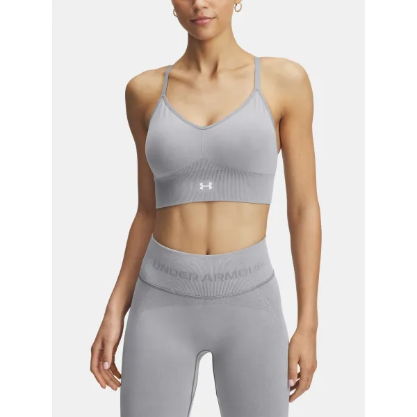  Sutien de damă UNDER ARMOUR VANISH SEAMLESS WASHED LOW 1388111-001 GRI 