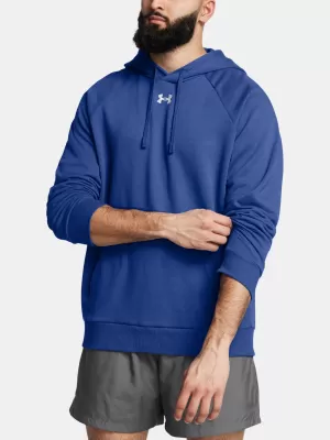Hanorac pentru bărbați UNDER ARMOUR RIVAL FLEECE HOODIE 1379757-432 ALBASTRU