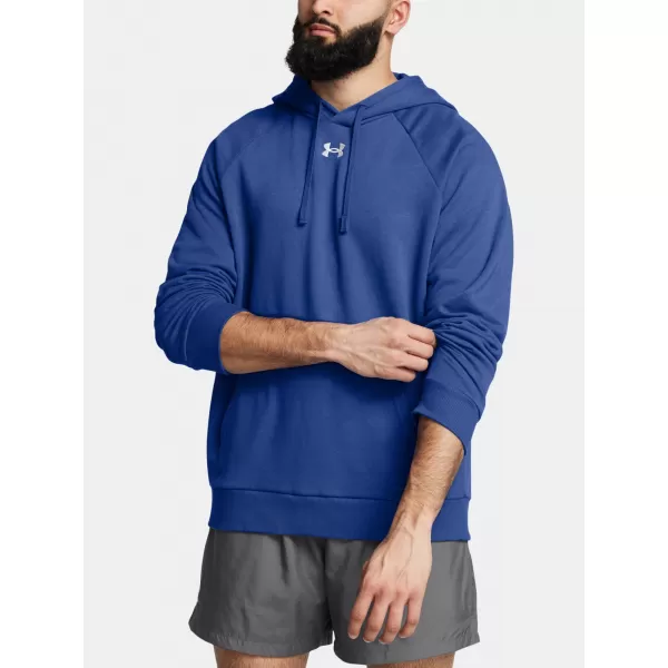  Hanorac pentru bărbați UNDER ARMOUR RIVAL FLEECE HOODIE 1379757-432 ALBASTRU 