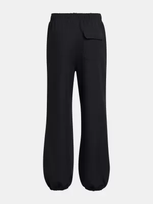 Pantaloni sport pentru fete UNDER ARMOUR UNSTOPPABLE WVN WIDE LEG 1388638-001 NEGRU