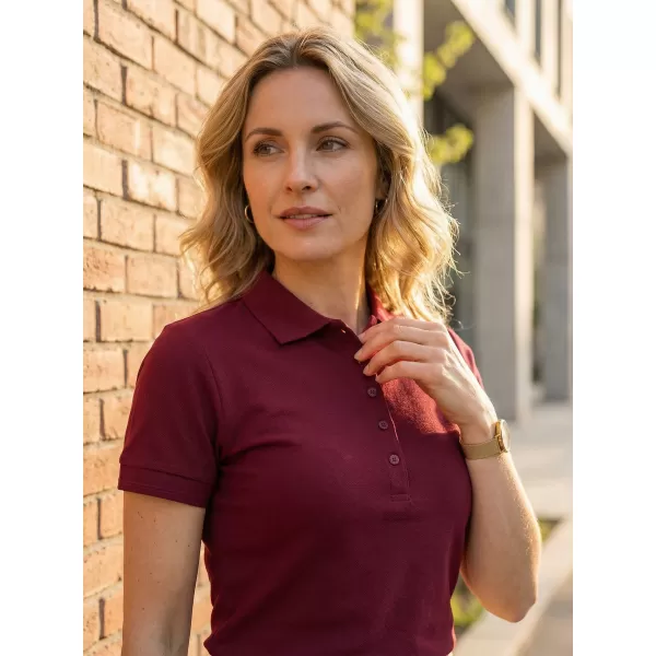  Tricou pentru femei cu guler ALTISPORT NoPrint NP/ALW012 GRANAT 