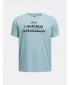 Tricou băieți UNDER ARMOUR TECH SPLIT WORDMARK SS 1383010-494 ALBASTRU DESCHIS