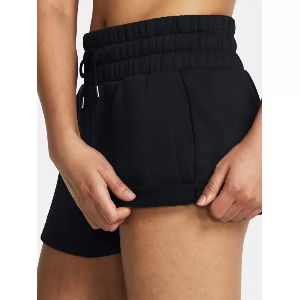  Pantaloni scurți de damă UNDER ARMOUR ICON FLEECE BOXER SHORTS 1382725-001 NEGRU 