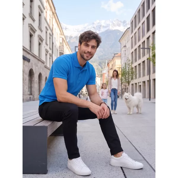  Tricou pentru bărbați cu guler ALTISPORT NoPrint NP/ALM302 SNORKEL ALBASTRU 