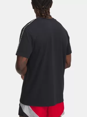 Tricou pentru bărbați UNDER ARMOUR ICON HWT TEE TAPING 1390300-001 NEGRU