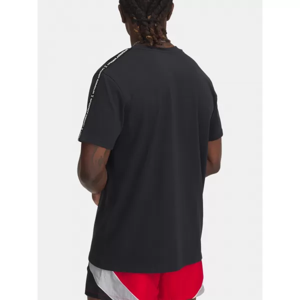  Tricou pentru bărbați UNDER ARMOUR ICON HWT TEE TAPING 1390300-001 NEGRU 
