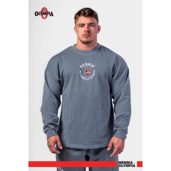  Hanorac supradimensionat fara gluga SIGNATURE 797 BLUE Nebbia 