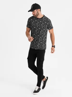 Cămaşă OMBRE OM-TSFP-0225 NEGRU