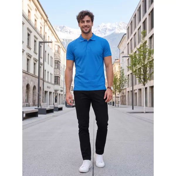  Tricou pentru bărbați cu guler ALTISPORT NoPrint NP/ALM302 SNORKEL ALBASTRU 