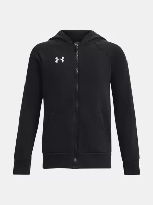 Hanorac pentru băiat UNDER ARMOUR RIVAL FLEECE FZ HOODIE 1379794-001 NEGRU