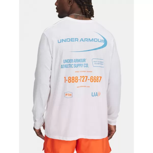  Tricou pentru bărbați UNDER ARMOUR M WORKWEAR LOGO LS 1390167-100 ALB 