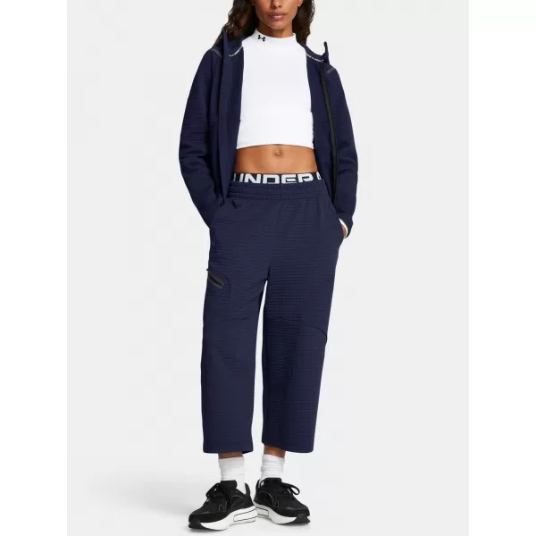  Pantaloni sport de damă UNDER ARMOUR UNSTOPPABLE FLC GRID CROP 1386492-410 ALBASTRU 
