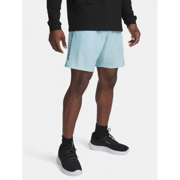  Pantaloni scurți pentru bărbați UNDER ARMOUR TECH WOVEN WORDMARK SHORT 1383356-494 ALBASTRU 