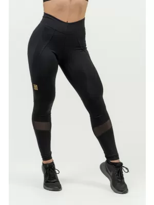 Leggings modelați pentru femei INTENSE Heart-Shaped 843 BLACK/GOLD Nebbia