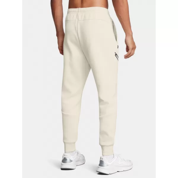  Pantaloni de trening pentru bărbați UNDER ARMOUR UNSTOPPABLE FLC JGR EU 1389353-110 ALB 