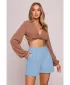 Pantaloni scurți de damă MOE M860 ALBASTRU DESCHIS