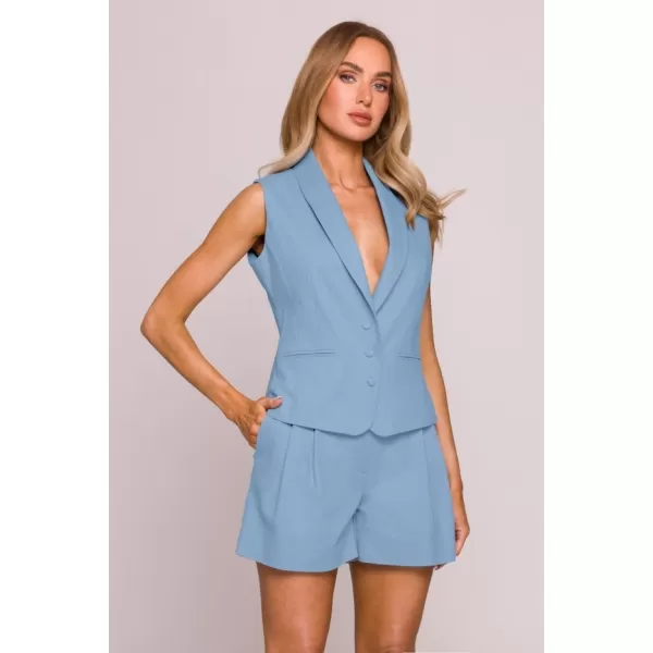  Pantaloni scurți de damă MOE M860 ALBASTRU DESCHIS 