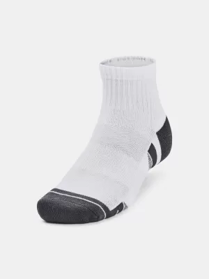Șosete UNDER ARMOUR PERFORMANCE COTTON 3P QTR 1379528-100 ALB