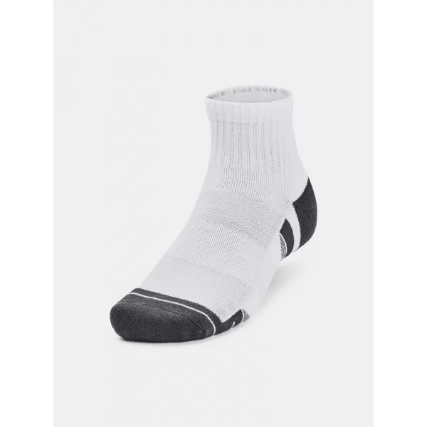  Șosete UNDER ARMOUR PERFORMANCE COTTON 3P QTR 1379528-100 ALB 