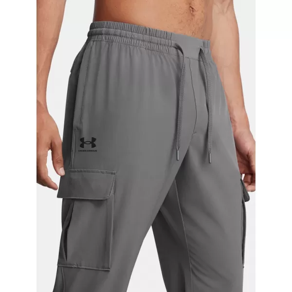  Pantaloni sport pentru bărbați UNDER ARMOUR VIBE WOVEN CARGO PANTS 1386558-025 GRI 