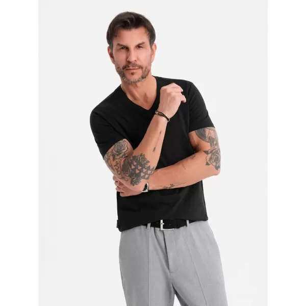  Cămaşă OMBRE OM-TSBS-0237 NEGRU 