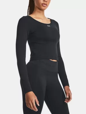 Tricou pentru femei UNDER ARMOUR TRAIN SEAMLESS LS 1379150-001 NEGRU
