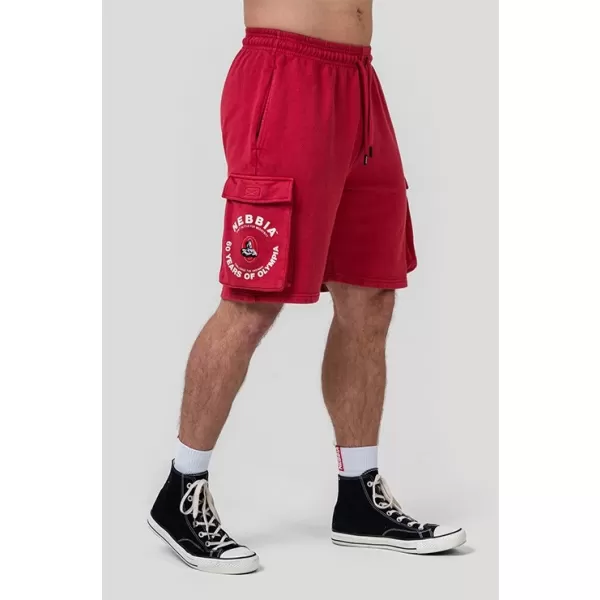  Pantaloni scurți cargo largi spălați LEGACY 787 RED Nebbia 