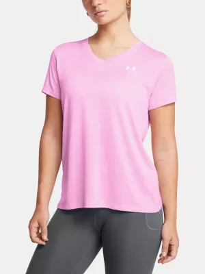 Tricou pentru femei UNDER ARMOUR TECH SSV- TWIST 1384227-638 ROZ