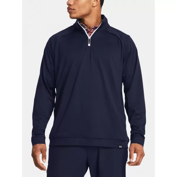  Hanorac pentru bărbați UNDER ARMOUR MIDLAYER QZ LB 1383254-410 ALBASTRU 