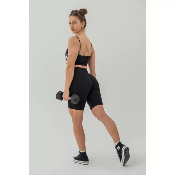  Pantaloni scurți SNATCHED 614 BLACK Nebbia cu talie înaltă de 9 inci 