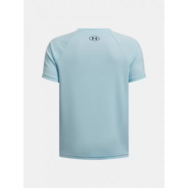  Tricou băieți UNDER ARMOUR TECH SPLIT WORDMARK SS 1383010-494 ALBASTRU DESCHIS 