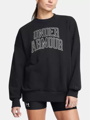Hanorac de dama UNDER ARMOUR ICON HWT TERRY OS CREW 1386493-001 NEGRU