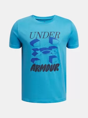 Tricou băieți UNDER ARMOUR B SPLIT BIG LOGO SS 1390003-452 ALBASTRU
