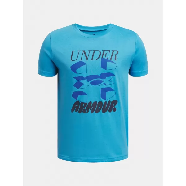  Tricou băieți UNDER ARMOUR B SPLIT BIG LOGO SS 1390003-452 ALBASTRU 