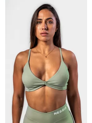 Sutien sport cu suport mediu TWIST-KNOT 423 VERDE DESCHIS Nebbia