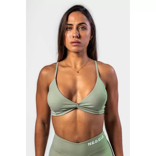 Sutien sport cu suport mediu TWIST-KNOT 423 VERDE DESCHIS Nebbia 