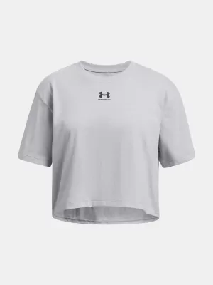 Tricou fetita UNDER ARMOUR RIVAL SS 1389755-011 GRI