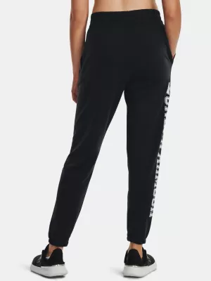 Pantaloni de trening pentru femei UNDER ARMOUR RIVAL TERRY GRAPHIC JOGR 1379437-001 NEGRU