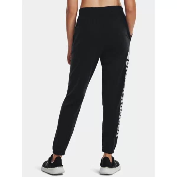  Pantaloni de trening pentru femei UNDER ARMOUR RIVAL TERRY GRAPHIC JOGR 1379437-001 NEGRU 