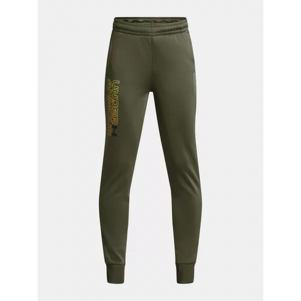  Pantaloni de trening pentru băieți UNDER ARMOUR ARMOUR FLEECE GRAPHIC JGR 1379786-390 VERDE 